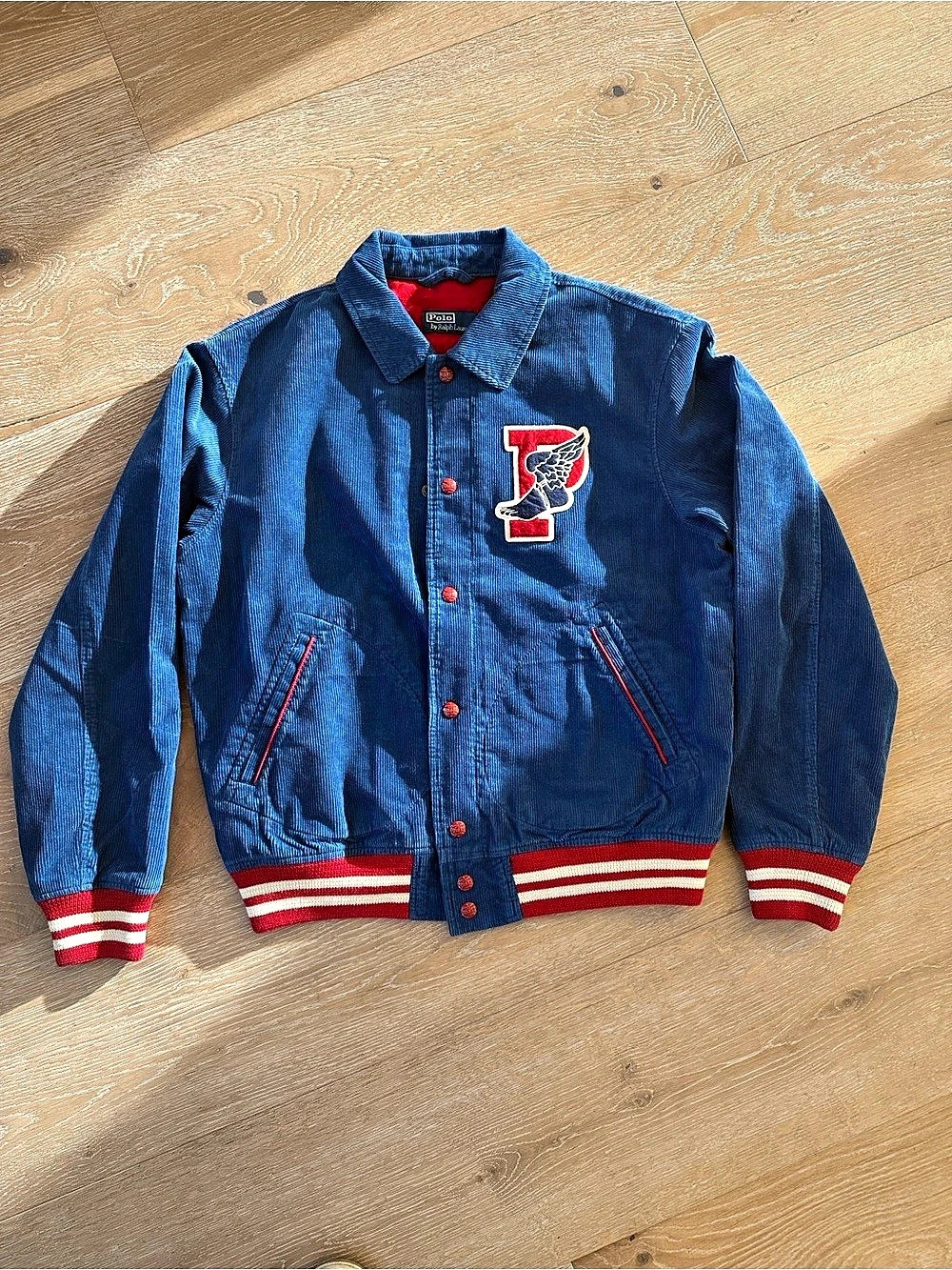 Polo Ralph Lauren P-Wing Corduroy Jacket Blue & Red Medium